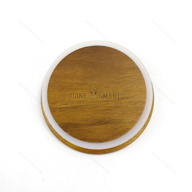 Wood Candle Lid With Silicone Ring